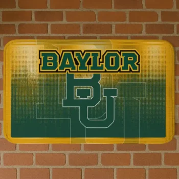 Baylor Bears Pixel Blur Green Doormat