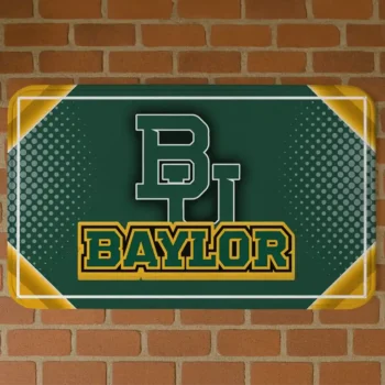Baylor Bears Silver Halftone Green Doormat