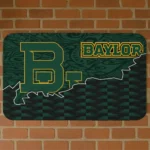 Baylor Bears Tribal Detailing Green Black Doormat