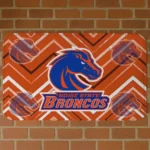 Boise State Broncos Chevron Geometrics Orange Doormat
