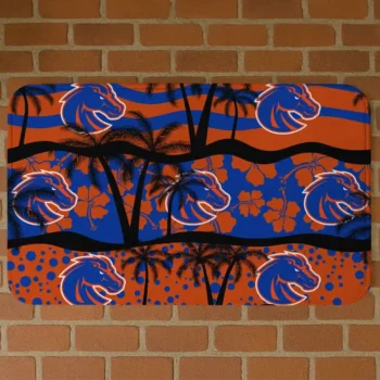 Boise State Broncos Palm Silhouette Orange Black Doormat