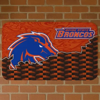 Boise State Broncos Tribal Detailing Orange Black Doormat