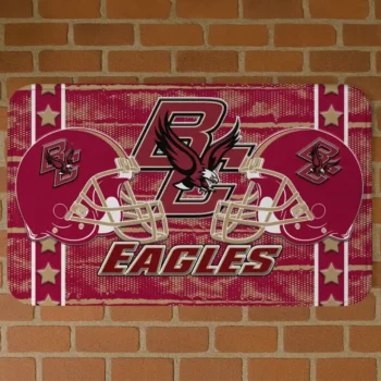 Boston College Eagles Helmet Illustration Maroon Doormat
