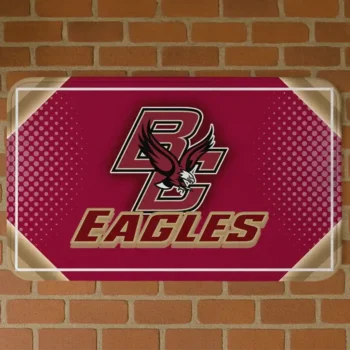 Boston College Eagles Silver Halftone Maroon Doormat
