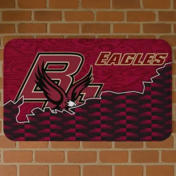 Boston College Eagles Tribal Detailing Maroon Black Doormat
