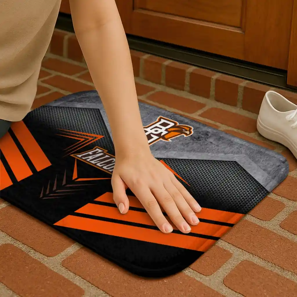 bowling-green-falcons-chevron-points-orange-black-doormat-premium-grade.webp