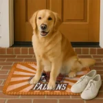 bowling-green-falcons-helmet-centerpiece-orange-doormat-best-selling.webp