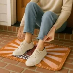 bowling-green-falcons-helmet-centerpiece-orange-doormat-best-selling.webp