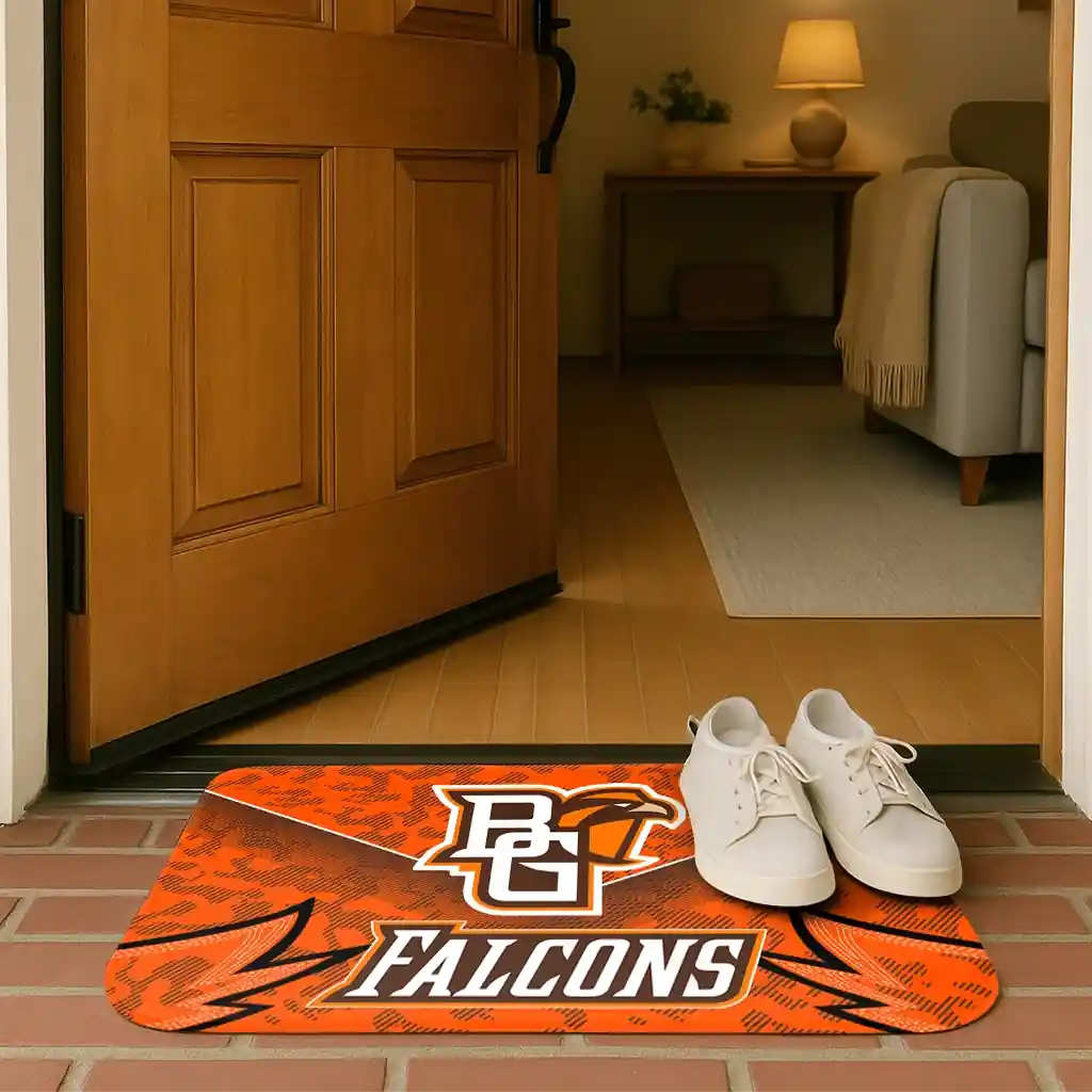 bowling-green-falcons-layered-lines-orange-doormat-fashion-forward.webp