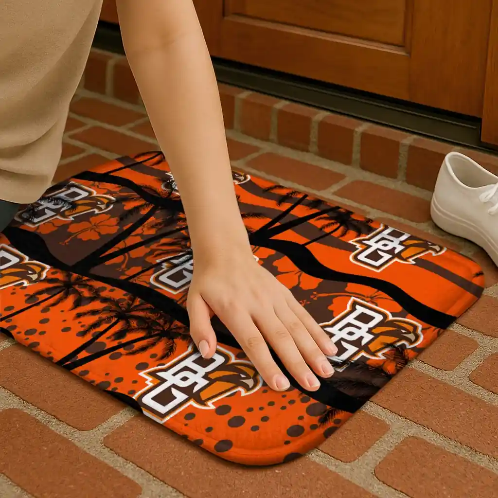 bowling-green-falcons-palm-silhouette-orange-black-doormat-premium-grade.webp