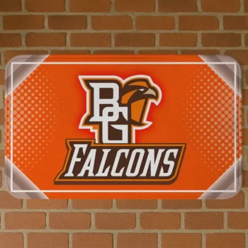 Bowling Green Falcons Silver Halftone Orange Doormat