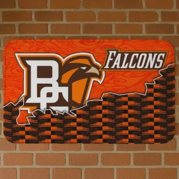 Bowling Green Falcons Tribal Detailing Orange Black Doormat