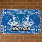 Buffalo Bulls Helmet Illustration Royal Blue Doormat