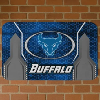 Buffalo Bulls Hexagon Oval Royal Blue Doormat