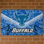 Buffalo Bulls Layered Lines Royal Blue Doormat