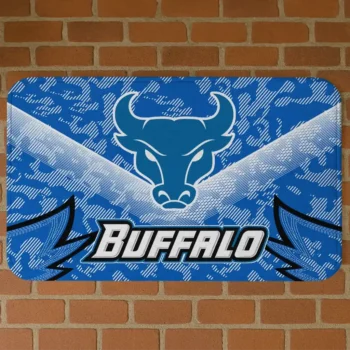 Buffalo Bulls Layered Lines Royal Blue Doormat