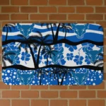 Buffalo Bulls Palm Silhouette Royal Blue Black Doormat