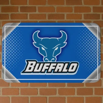 Buffalo Bulls Silver Halftone Royal Blue Doormat