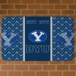 BYU Cougars Chevron Stack Blue Doormat