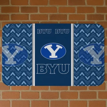 BYU Cougars Chevron Stack Blue Doormat