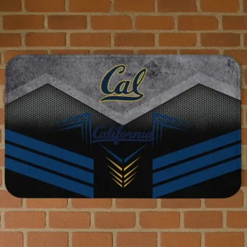 California Golden Bears Chevron Points Blue Black Doormat