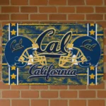 California Golden Bears Helmet Illustration Blue Doormat