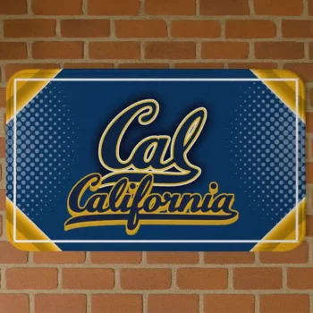 California Golden Bears Silver Halftone Blue Doormat