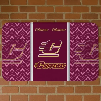 Central Michigan Chippewas Chevron Stack Maroon Doormat