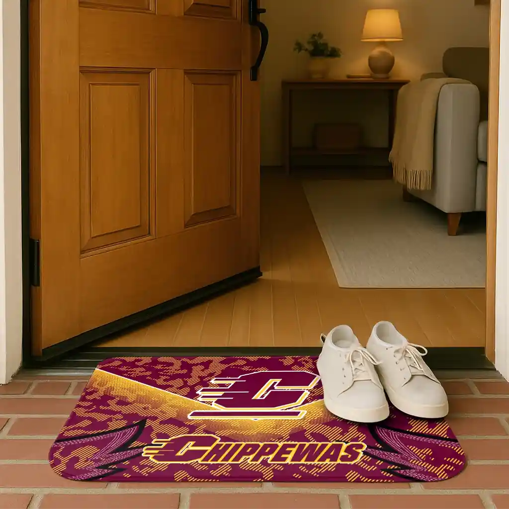 central-michigan-chippewas-layered-lines-maroon-doormat-fashion-forward.webp
