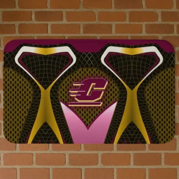 Central Michigan Chippewas Torso Pattern Doormat
