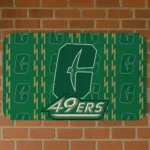 Charlotte 49ers Bolt Row Green Doormat