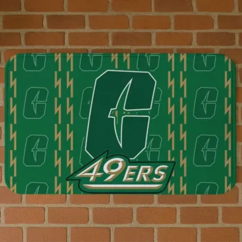 Charlotte 49ers Bolt Row Green Doormat