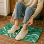 charlotte-49ers-chevron-geometrics-green-doormat-best-selling.webp