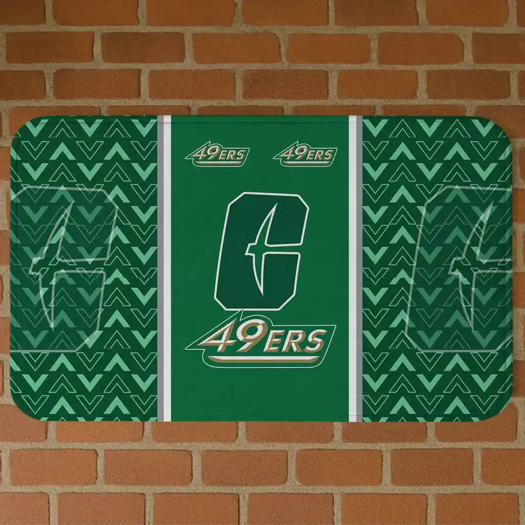 charlotte-49ers-chevron-stack-green-doormat-best-selling.webp charlotte 49ers chevron stack green doormat best selling