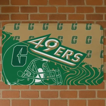Charlotte 49ers Football Pride Green Doormat