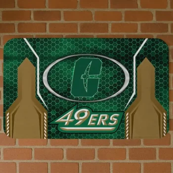 Charlotte 49ers Hexagon Oval Green Doormat