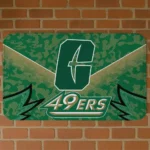 Charlotte 49ers Layered Lines Green Doormat