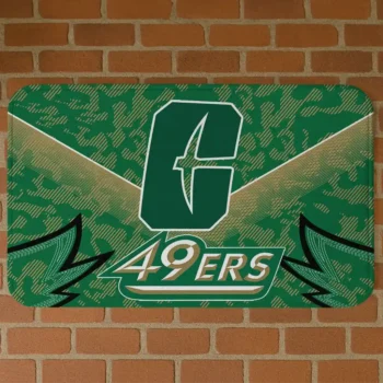 Charlotte 49ers Layered Lines Green Doormat