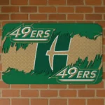 Charlotte 49ers Plate Rip Green Doormat