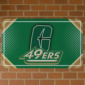 Charlotte 49ers Silver Halftone Green Doormat