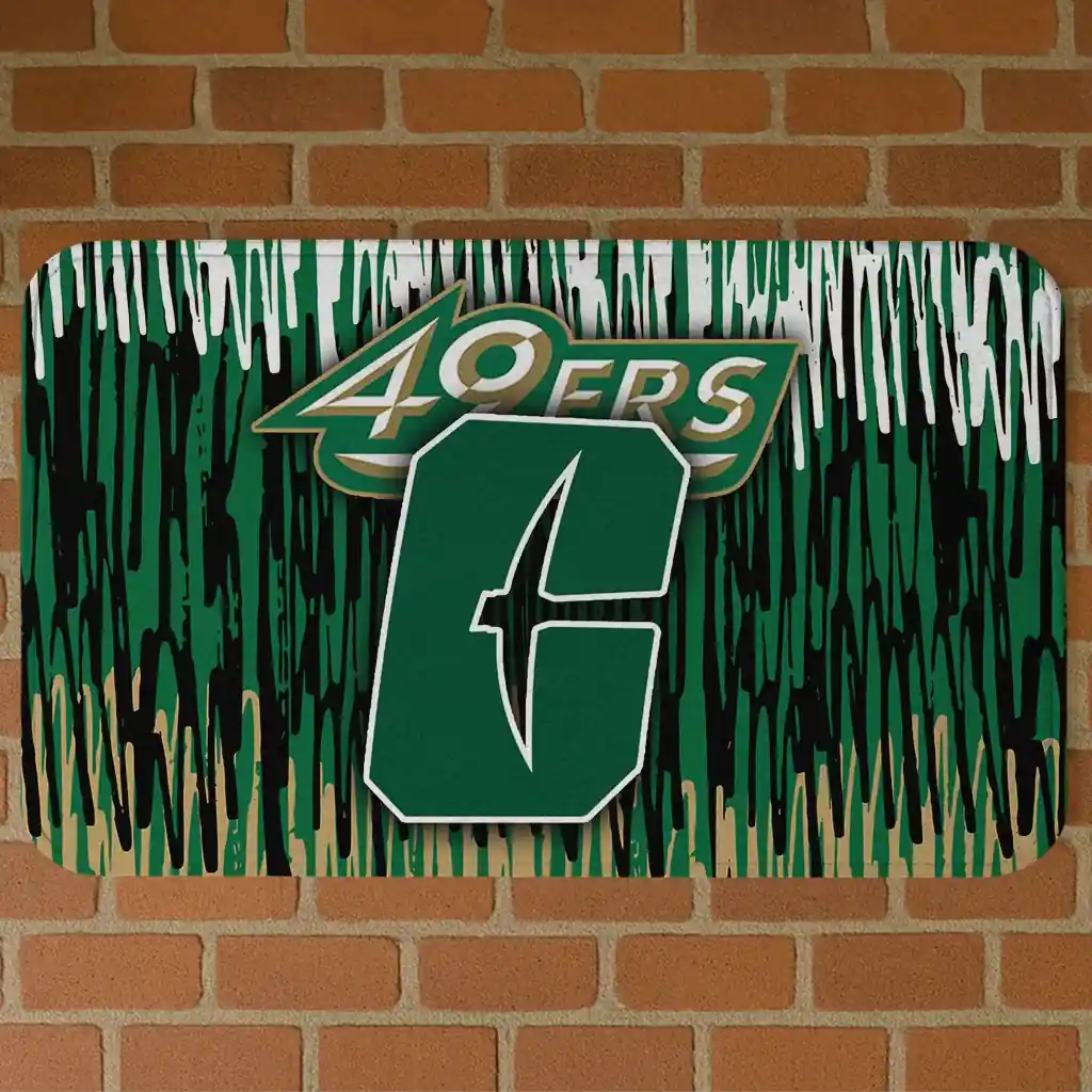 charlotte-49ers-vertical-flow-green-doormat-best-selling.webp charlotte 49ers vertical flow green doormat best selling