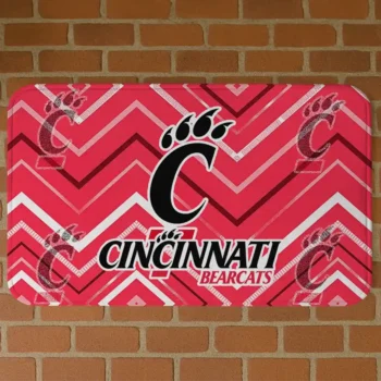 Cincinnati Bearcats Chevron Geometrics Red Doormat