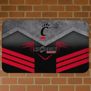 Cincinnati Bearcats Chevron Points Red Black Doormat