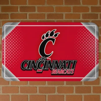 Cincinnati Bearcats Silver Halftone Red Doormat
