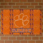 Clemson Tigers Bolt Row Orange Doormat