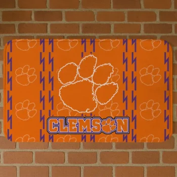 Clemson Tigers Bolt Row Orange Doormat