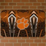 Clemson Tigers Graphic Stripes Orange Doormat
