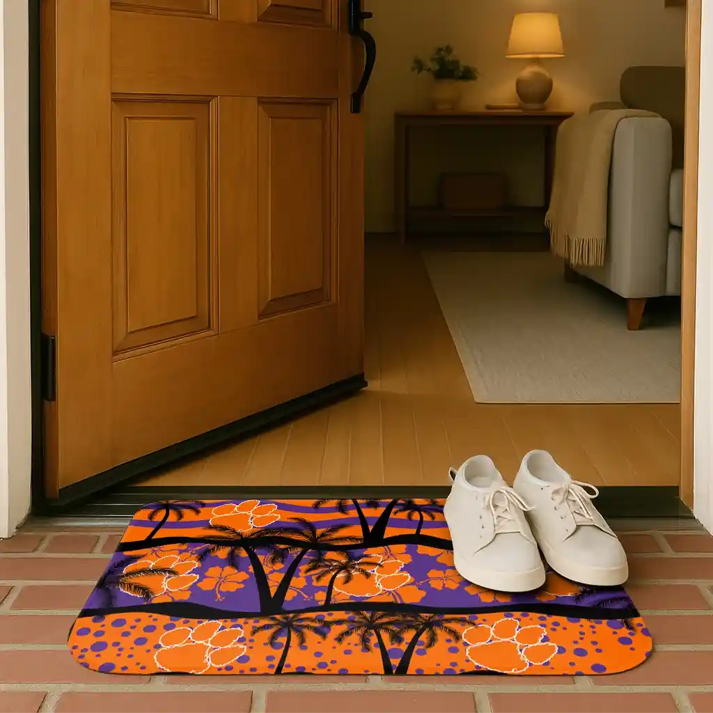 clemson-tigers-palm-silhouette-orange-black-doormat-fashion-forward.webp