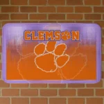 Clemson Tigers Pixel Blur Orange Doormat
