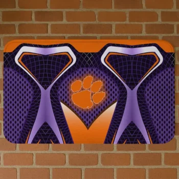 Clemson Tigers Torso Pattern Purple Crocs Doormat